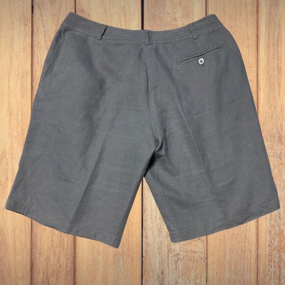 Layfayette 148 Womens Linen Shorts Size 6 Tan Comfy Lightweight Sustainable - Picture 5 of 12
